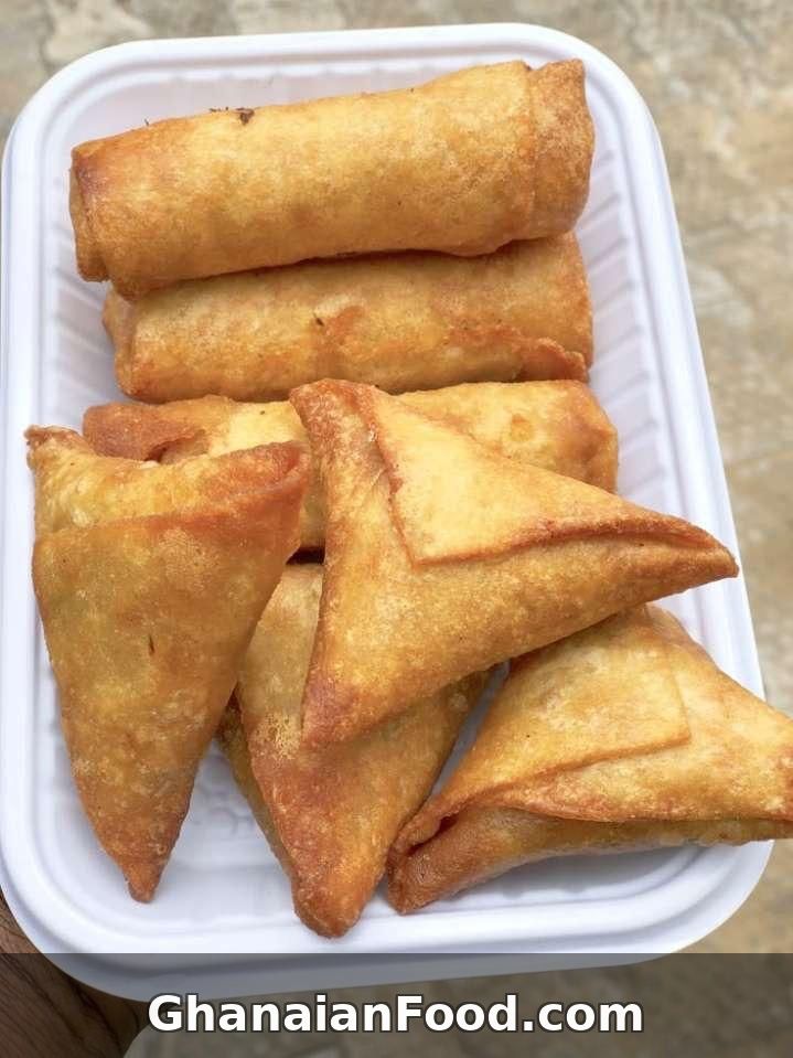 Ghanaian Spring Rolls & Samosas (Crispy Party Snacks) — authentic Ghanaian recipe
