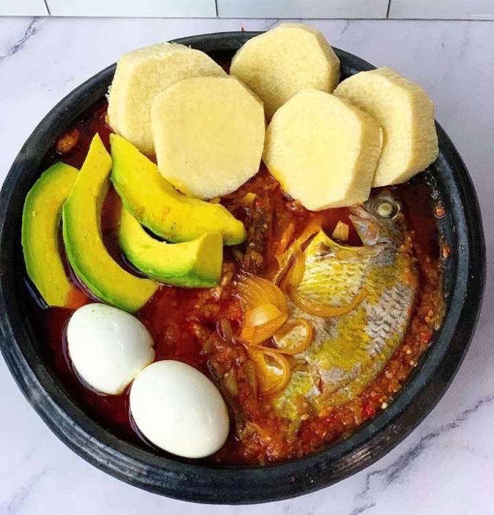Ampesi (Boiled Yam & Plantain with Kontomire) — authentic Ghanaian recipe